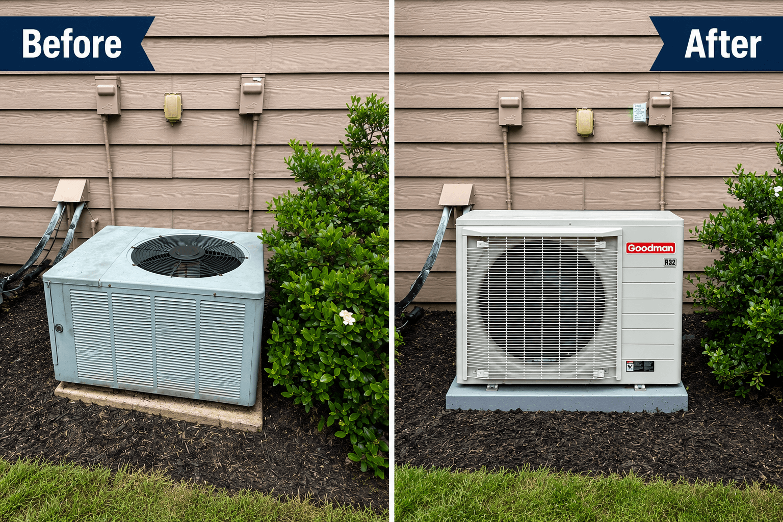 AC Condenser Replacement in Cumming, GA - Goodman R32 Install image
