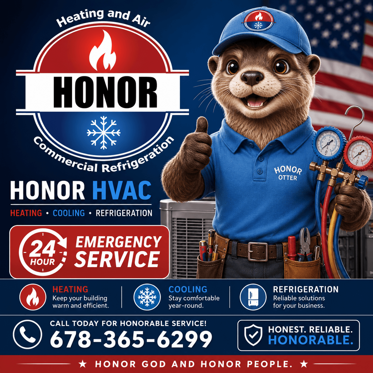 Happy 4th of July from the Honor Heating and Air Family image