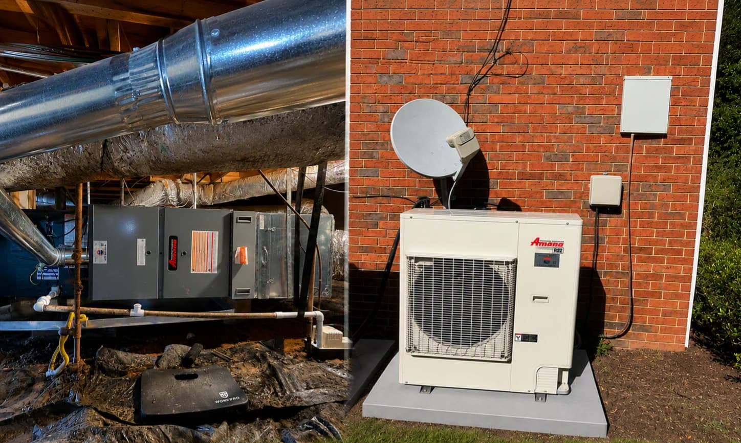 3 Ton Amana Heat Pump Installation Completed in Snellville GA image