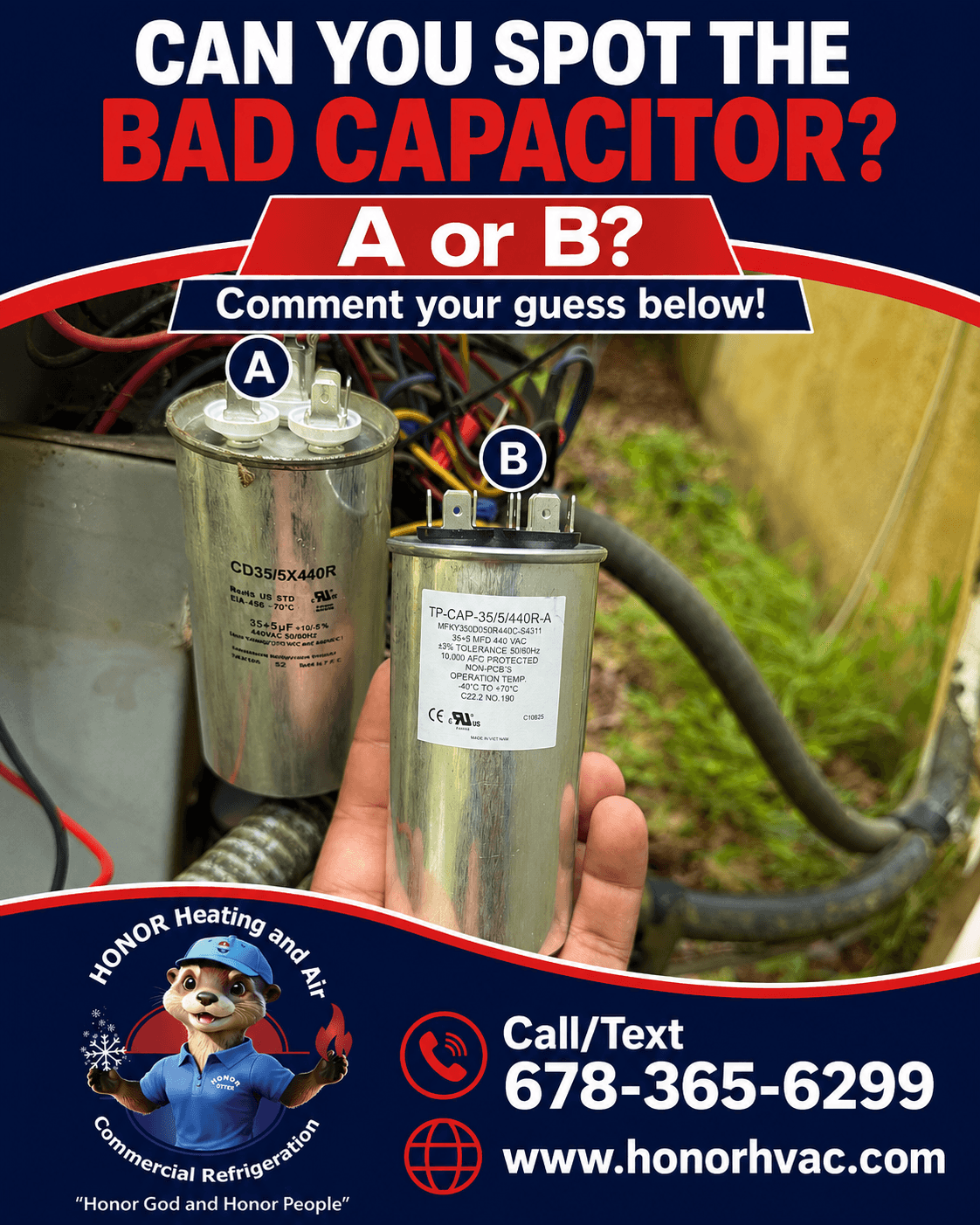 Can You Spot the Bad Capacitor - A or B? image