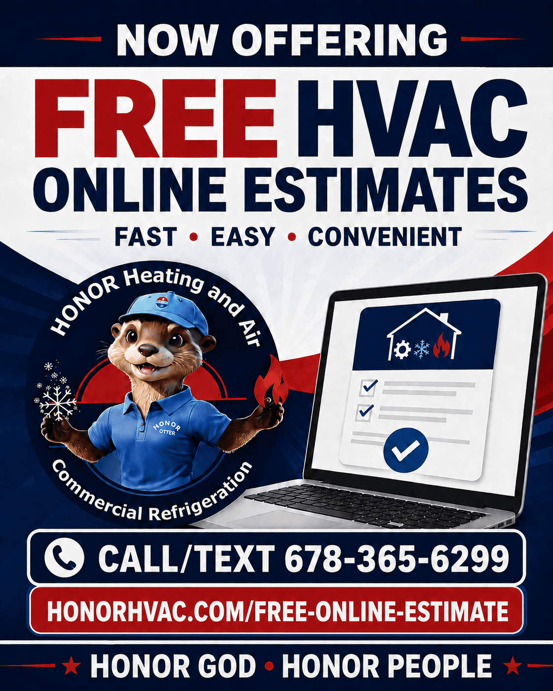 Honor Heating and Air Now Offers Free Online HVAC Estimates image