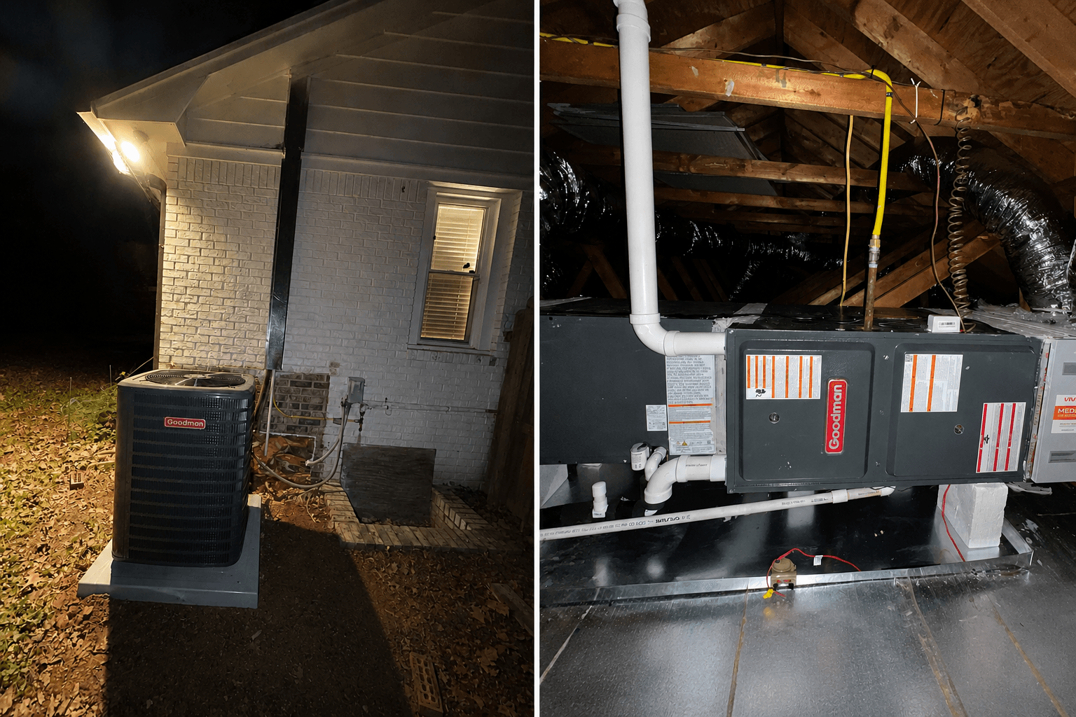 Full Goodman System Upgrade - New Condenser, Coil, and Furnace Installed image